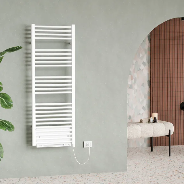 cordivari-lisa-2-blower-bianco-scaldasalviette-elettrico-con-modulo-termoventila image 1