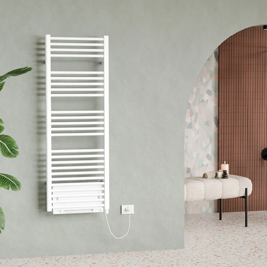 cordivari-lisa-2-blower-bianco-scaldasalviette-elettrico-con-modulo-termoventila image 1