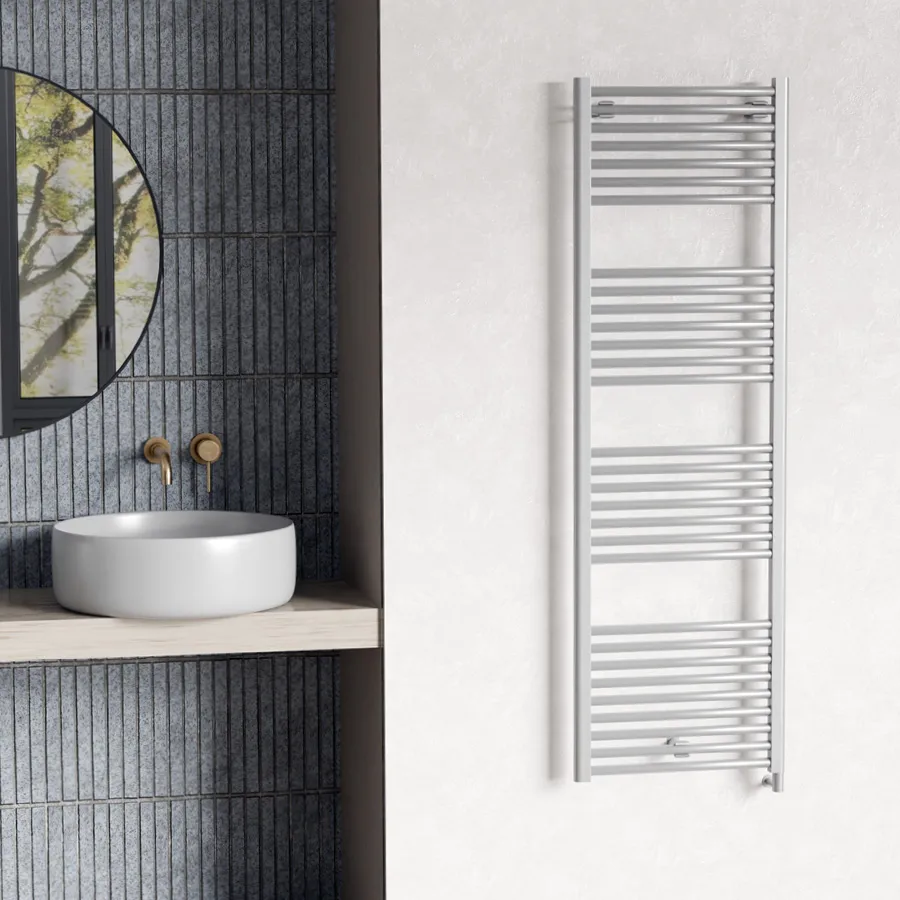cordivari-lisa-22-electric-for-domotic-control-silver-look-scaldasalviette-elett image 1