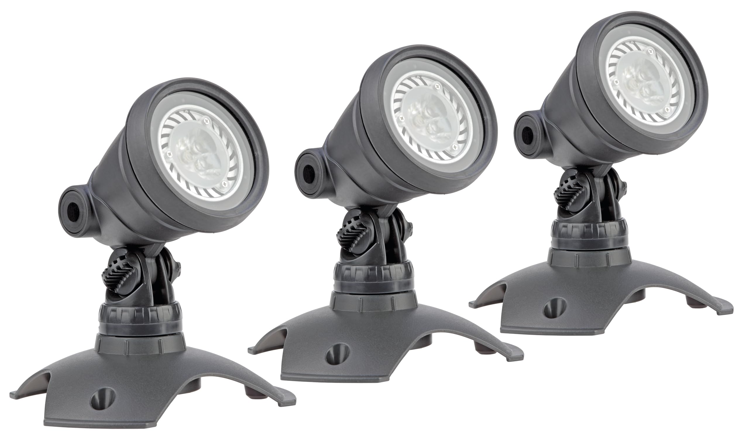 oase-lunaqua-set-3-faretti-led-per-laghetto-e-giardino-grigio image 1