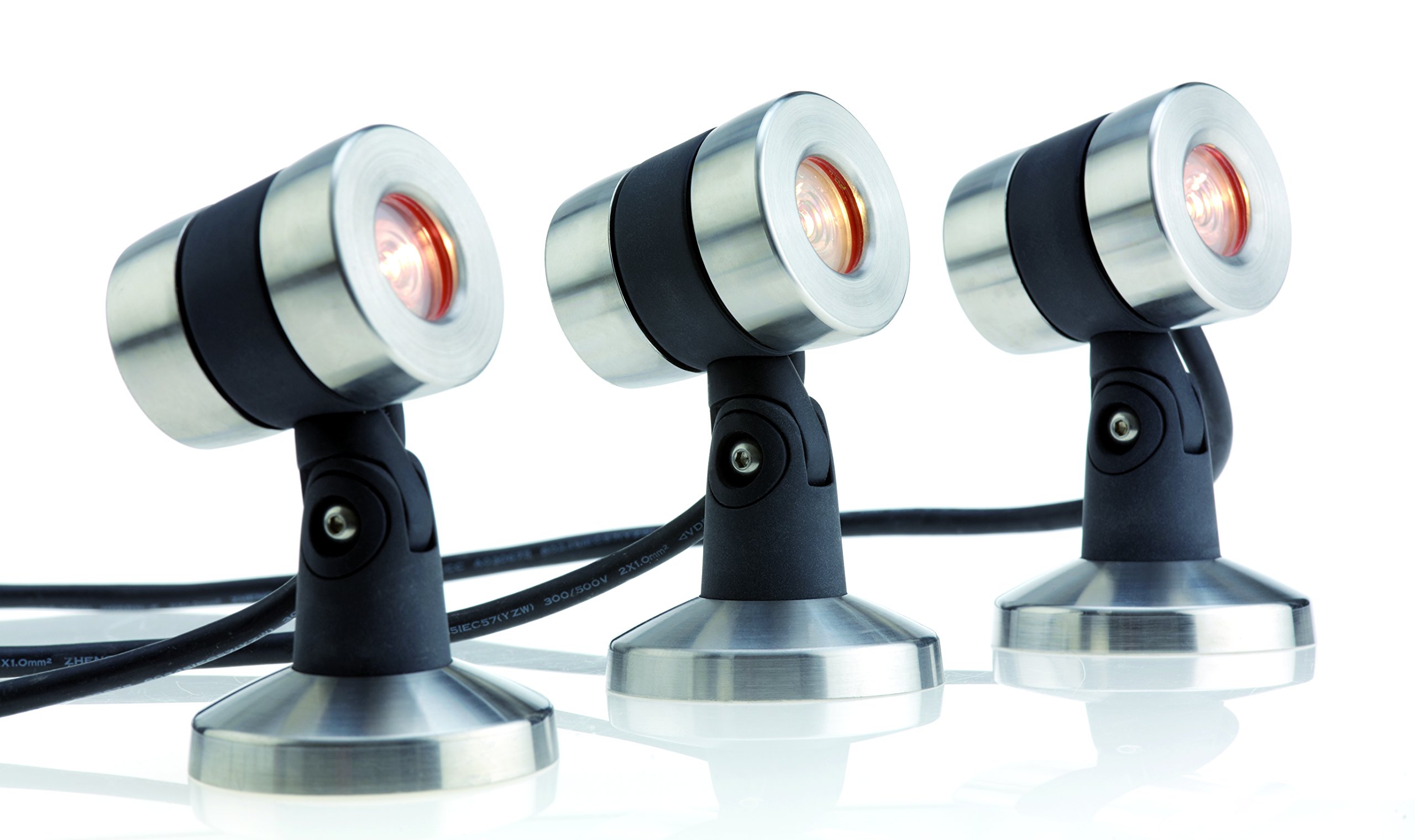 oase-lunaqua-maxi-led-set-3-argento-faretto-da-incasso-3x3w-bianco-caldo image 1