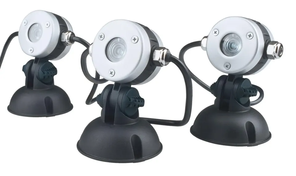 oase-lunaqua-mini-led-warm-50513-set-3-faretti-1w-nero image 1