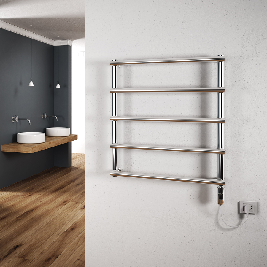 cordivari-laura-elettrico-inox-lucido-scaldasalviette-elettrico image 1