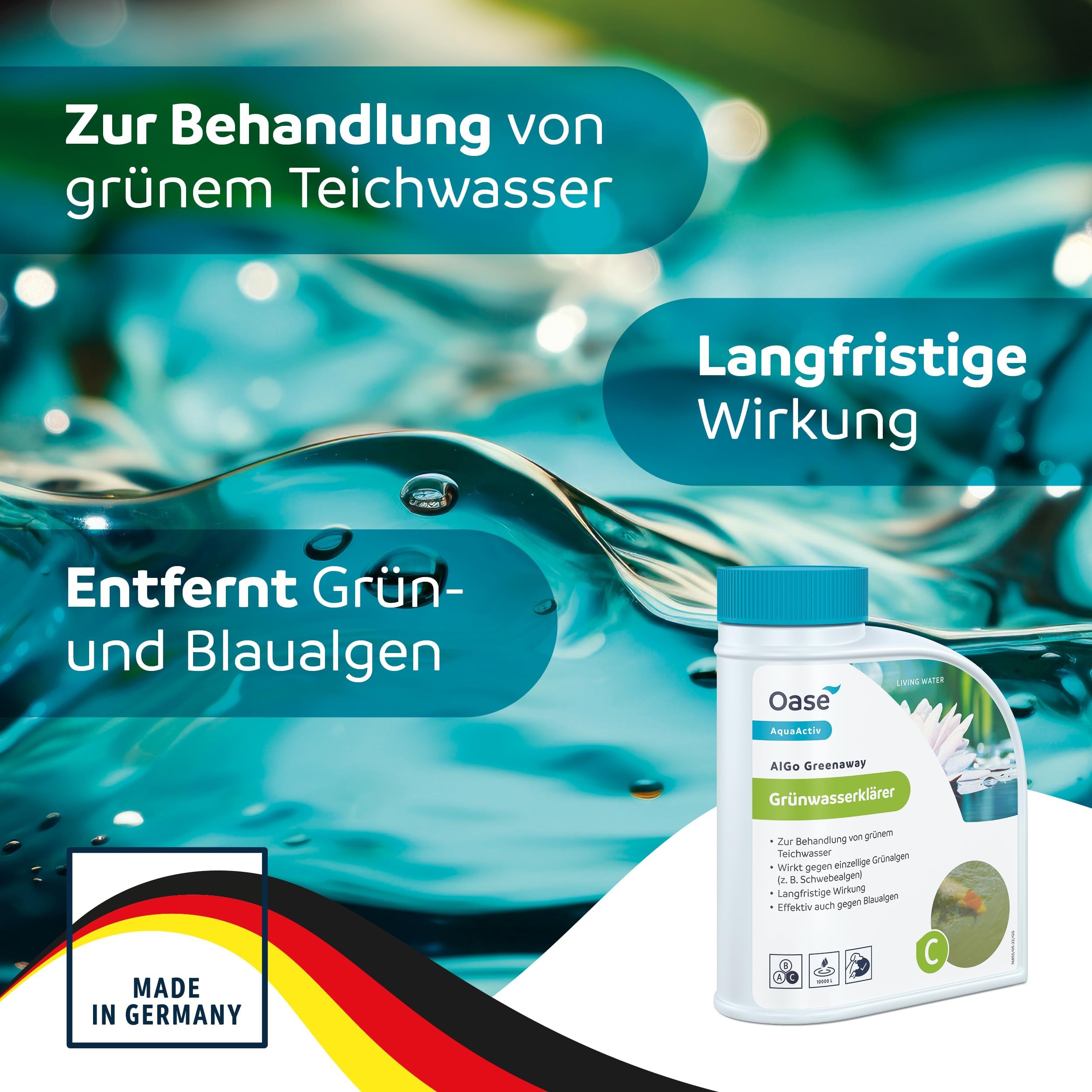 oase-aquaactiv-algo-greenaway-500-ml-biocondizionatore-antialghe-per-laghetto image 2