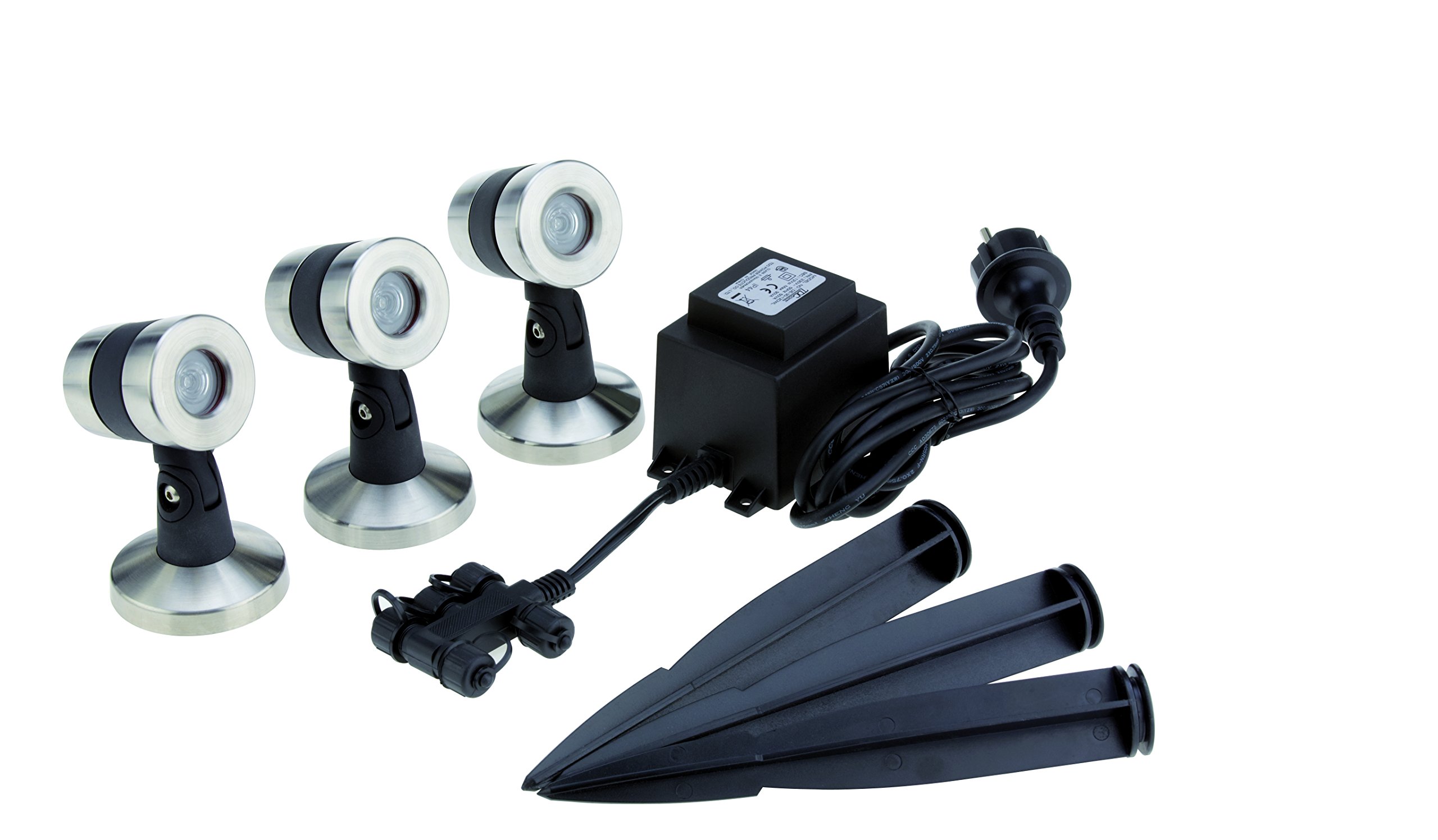 oase-lunaqua-maxi-led-set-3-argento-faretto-da-incasso-3x3w-bianco-caldo image 2