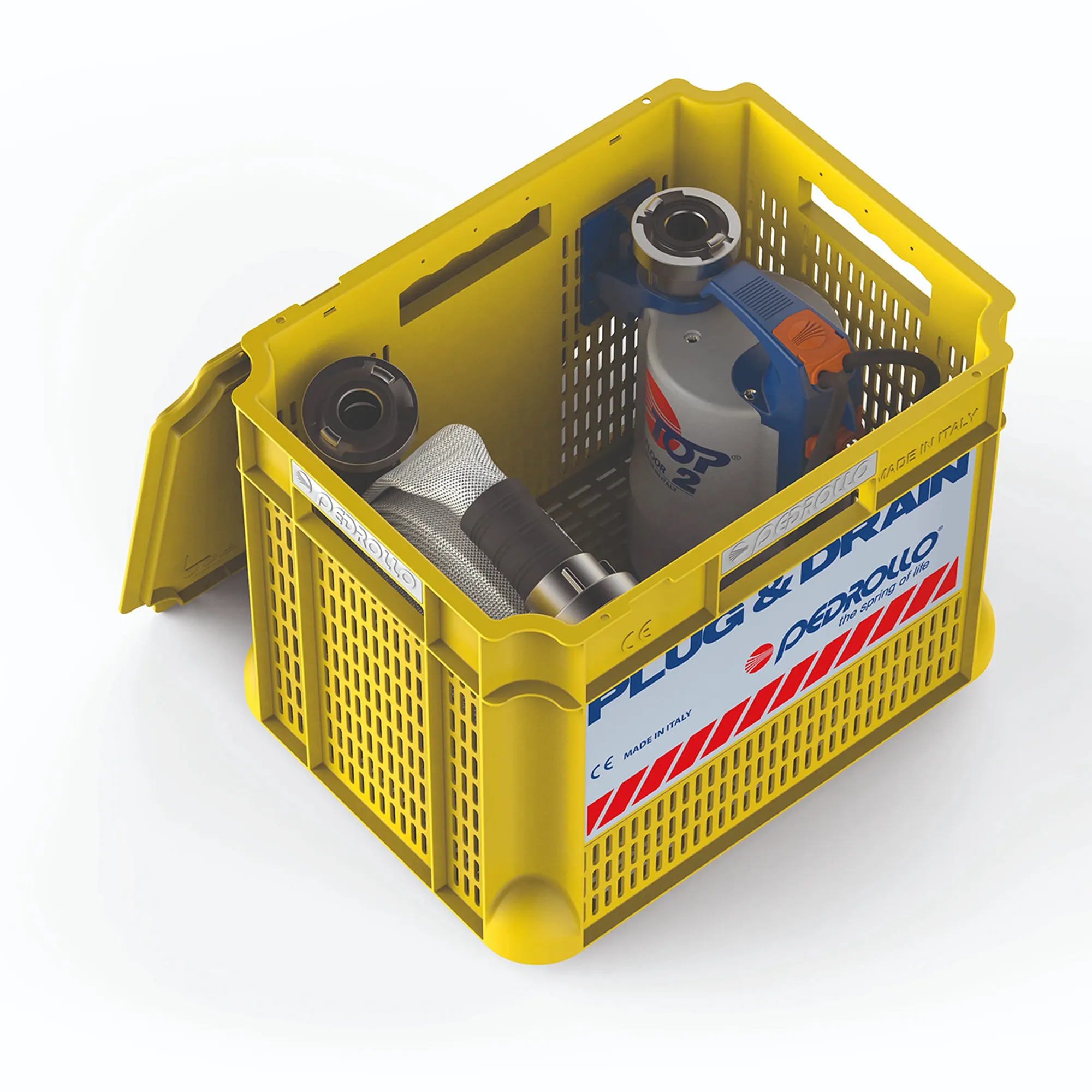 pedrollo-plug-drain-kit-emergenza-allagamento-con-elettropompa-e-tubo-12-5-m image 1