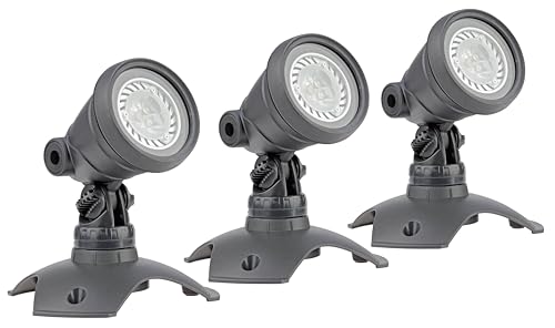 oase-lunaqua-set-3-faretti-led-per-laghetto-e-giardino-grigio image 8