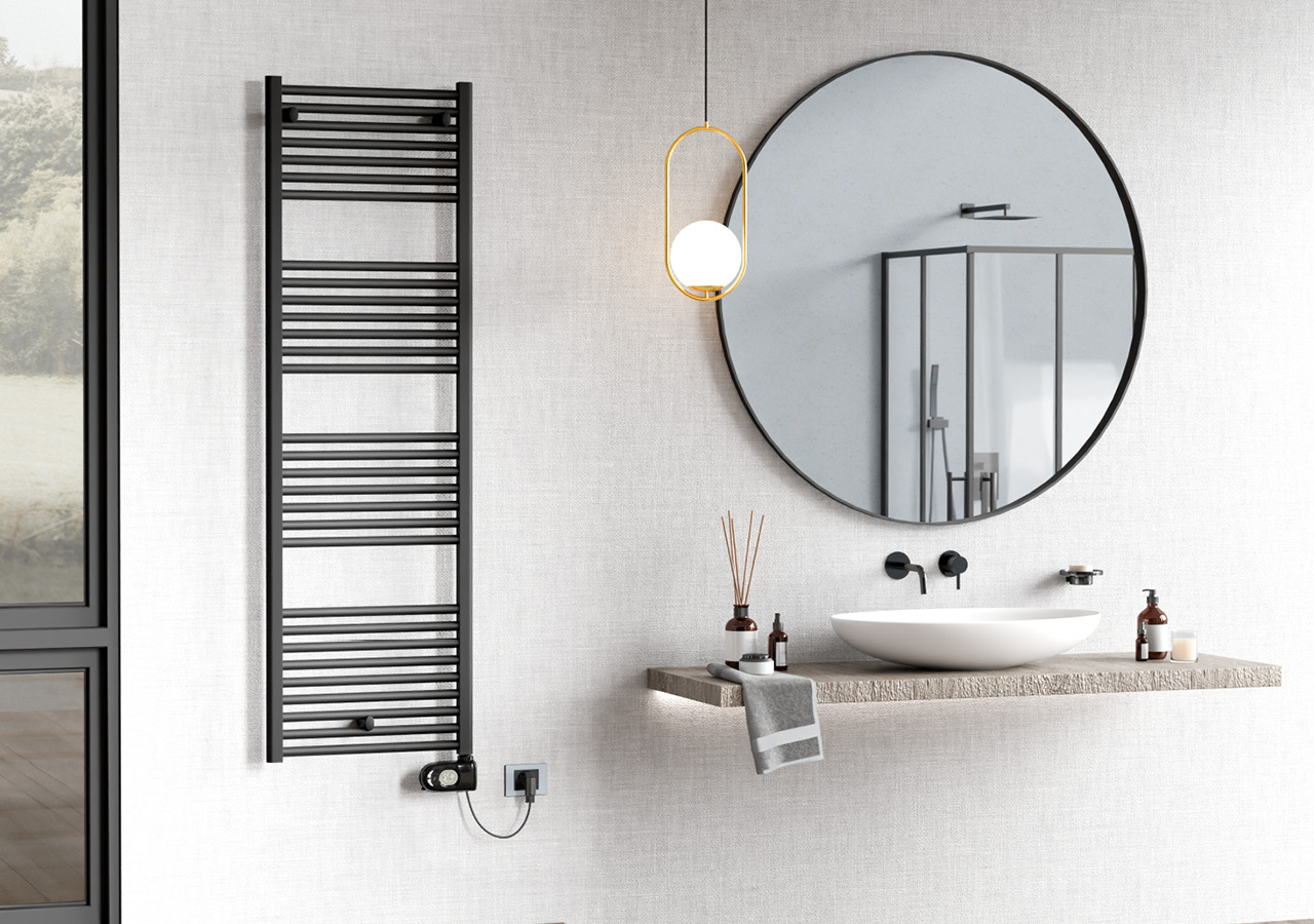 cordivari-lisa-22-electric-black-scaldasalviette-elettrico-nero-per-bagno image 4