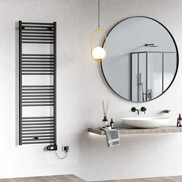 cordivari-lisa-22-electric-black-scaldasalviette-elettrico-nero-per-bagno image 1