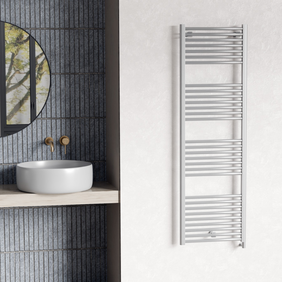 cordivari-lisa-22-elettrico-silver-look-scaldasalviette-bagno-per-controllo-domo image 1