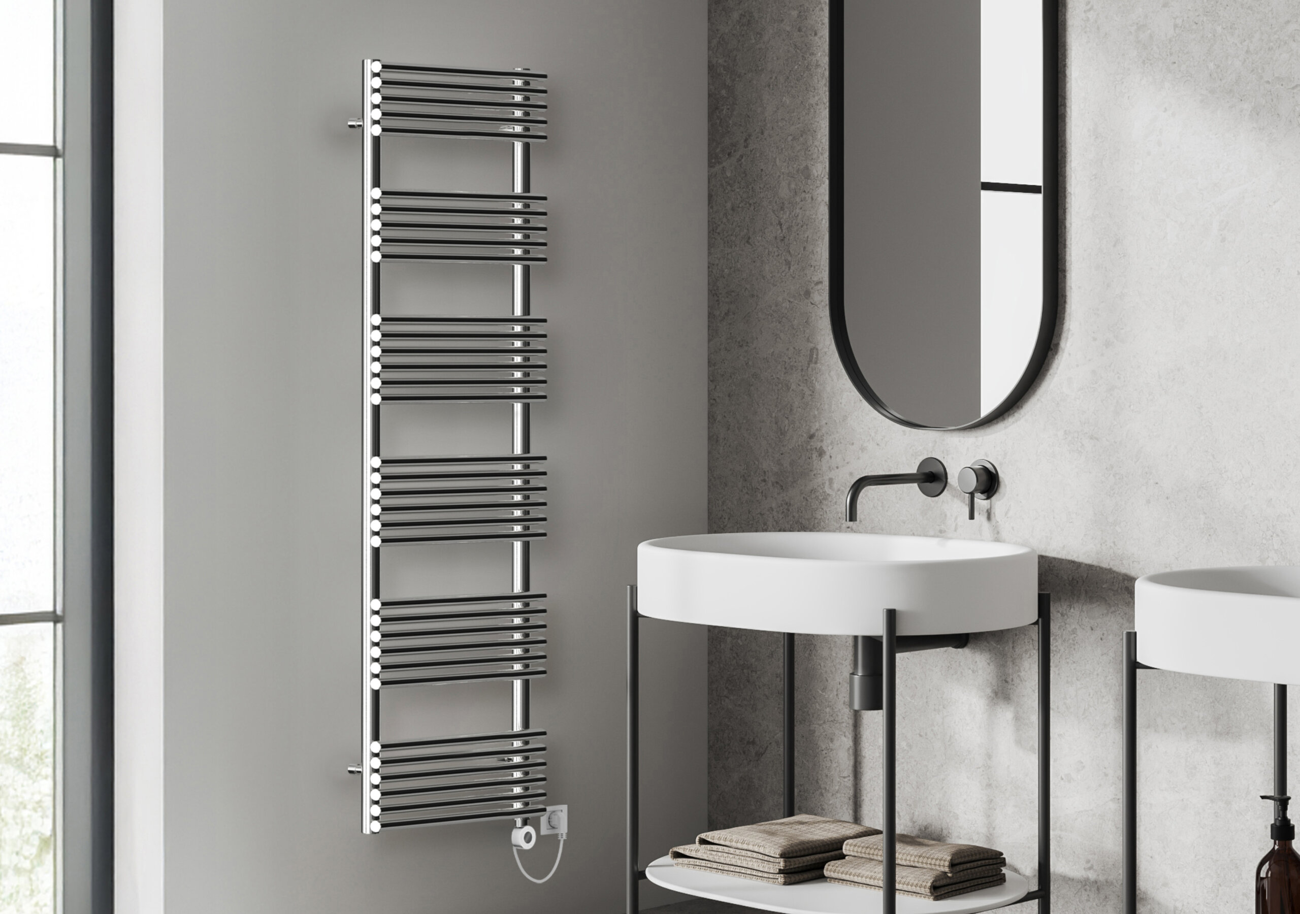 cordivari-sandy-elettrico-inox-lucido-scaldasalviette-elettrico-basso-consumo-er image 5