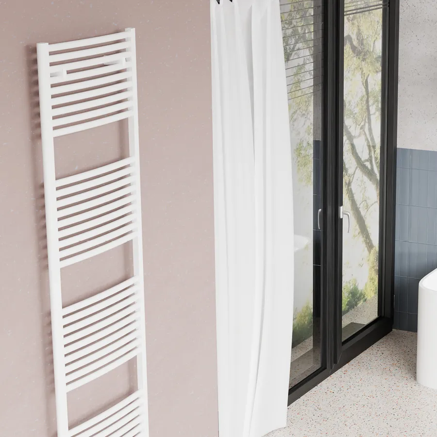 cordivari-lisa-22-curvo-white-scaldasalviette-curvo-bianco image 1