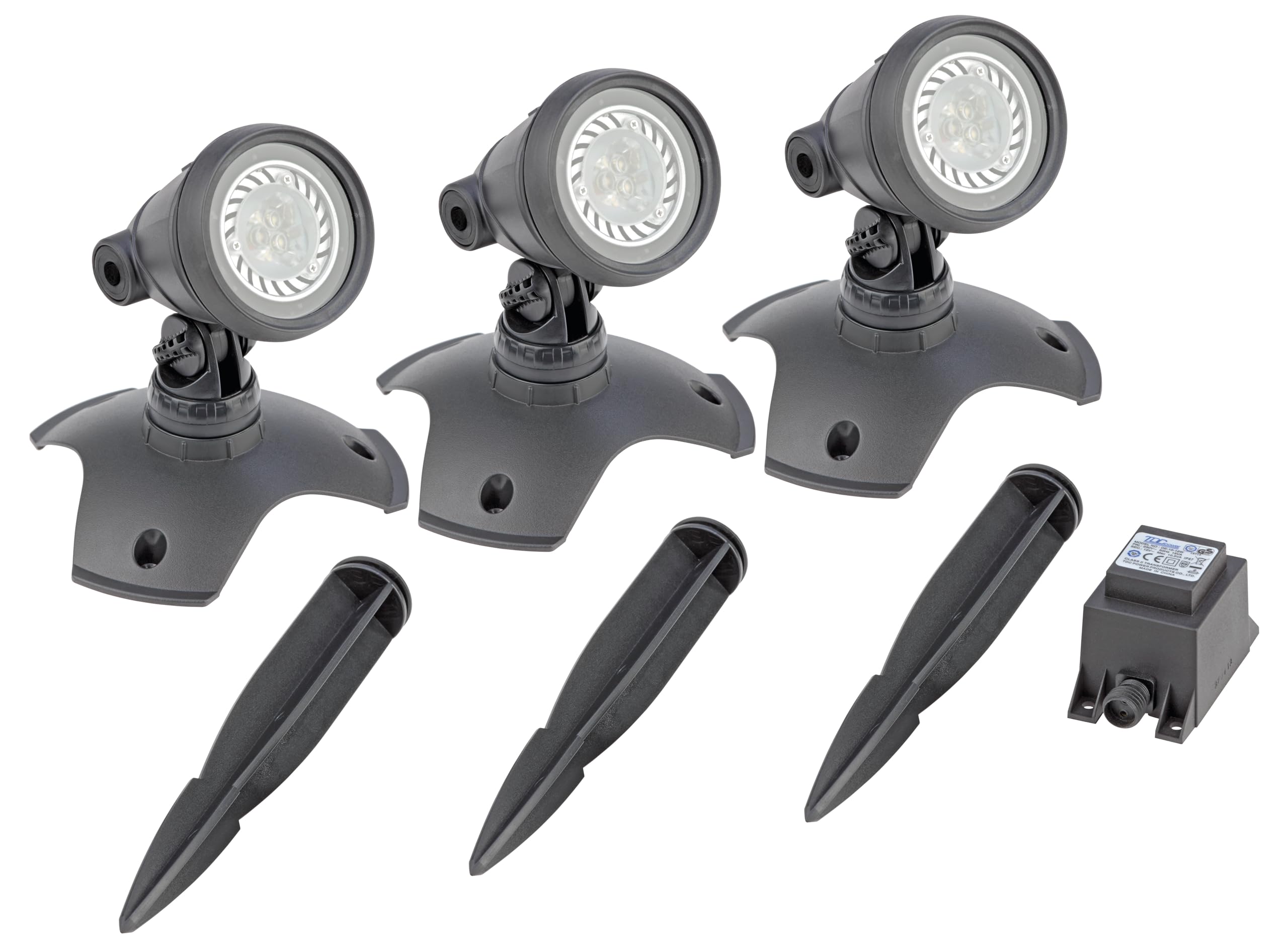 oase-lunaqua-set-3-faretti-led-per-laghetto-e-giardino-grigio image 2